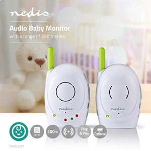 NEDIS Babyalarm - Talk BackFunktion - Grøn/Hvid 