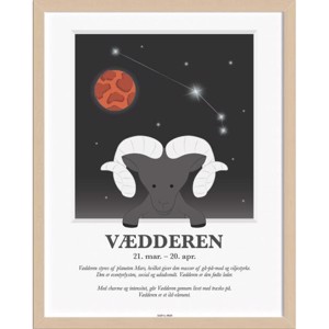 Kids By Friis - Stjernetegns Plakat - "Vædderen"