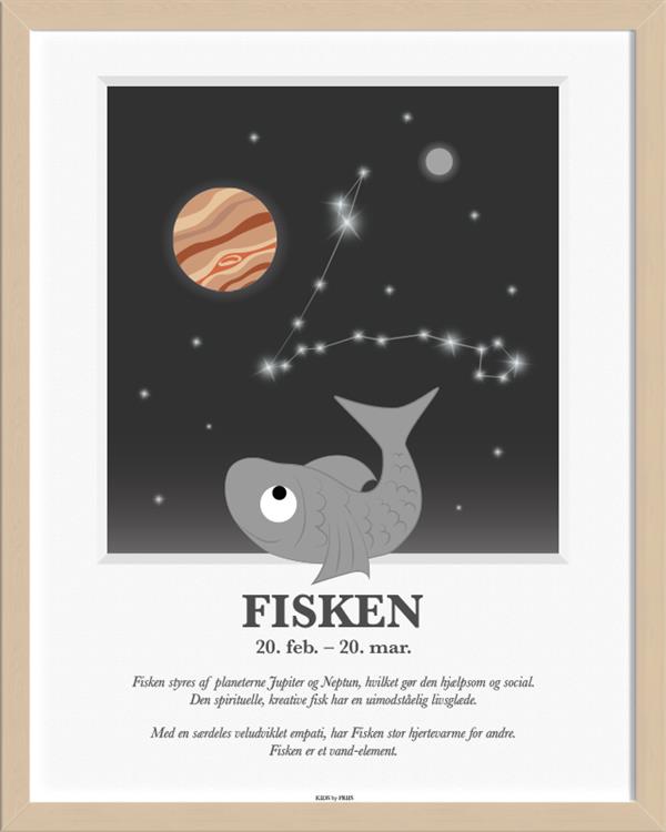 By Friis - Stjernetegns Plakat - Fisken
