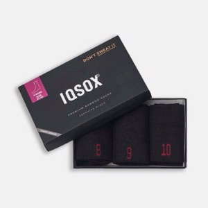 IQ SOX Bambusstrømper - Gaveæske med 3 par - Sorte