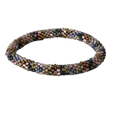 LÈ MOSCH - Nepal Perle Armbånd, Blå/Rosa