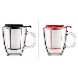 BODUM, teglas med tesi i plastik i flere farver
