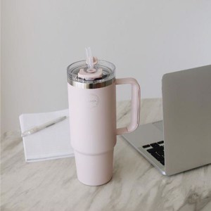 AYA&IDA Termo kop med sugerør - Soft Rose - 885ML