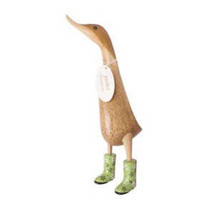 DCUK - And med blomstrede gummistøvler - Grøn - 35 cm