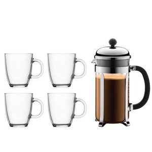 Bodum CHAMBORD SET-  Kaffebrygger med 4 glas